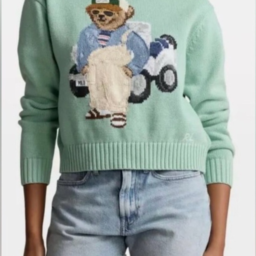 Polo Ralph Lauren Mint Green Bear Sweater